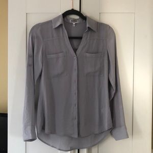 Gray button down